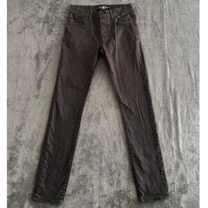 Lucky Brand Authentic Skinny Jeans Mens 28x32 Dark Gray/Faded Black Stretch